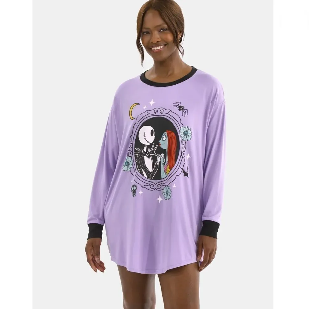 Disney's Nightmare Before Christmas Sleepshirt Pajama Super Soft 2-Pack Size L - Picture 8 of 10